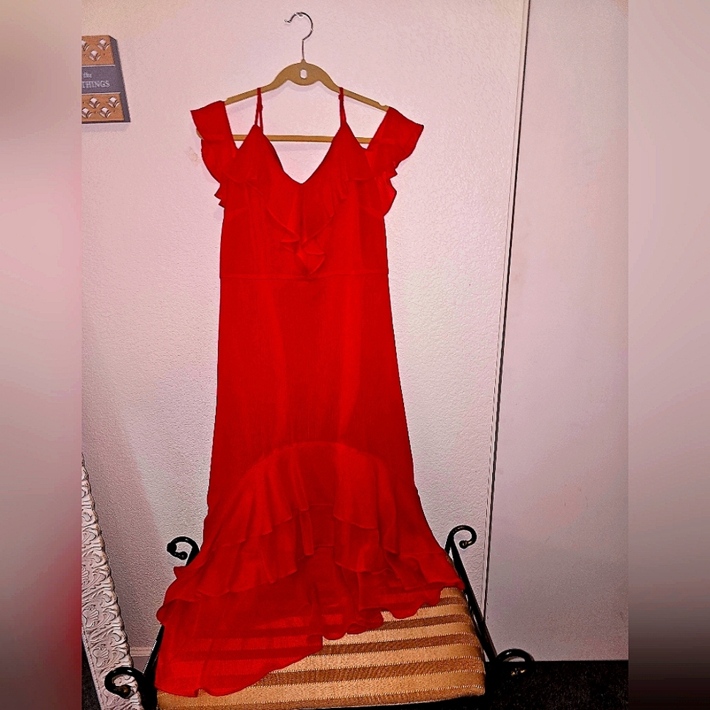 INC International Concepts Red High Low Sundress